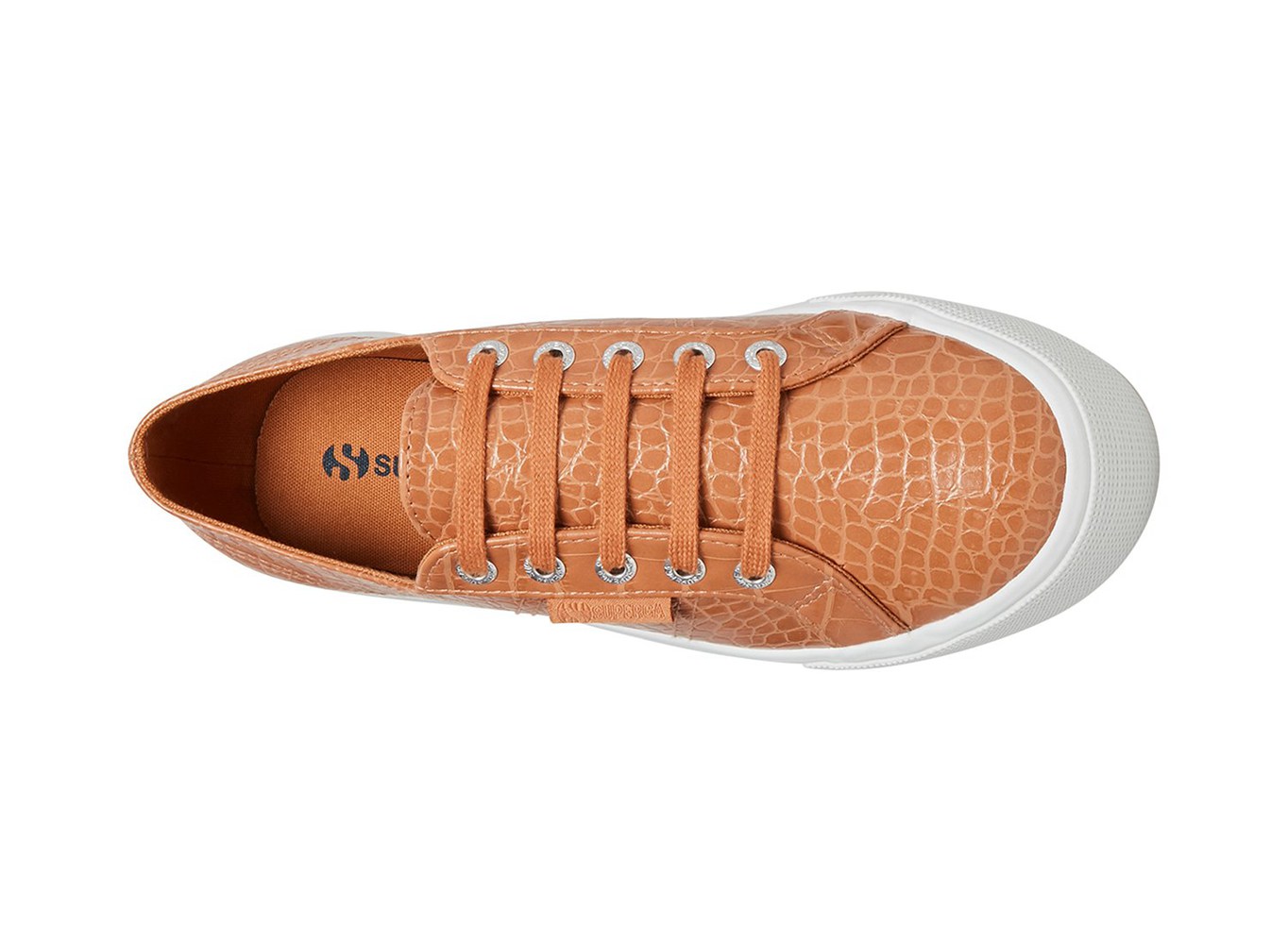 Superga Plataforma Mujer Marrones - 2790 Faux Crocodile - 153497OVA